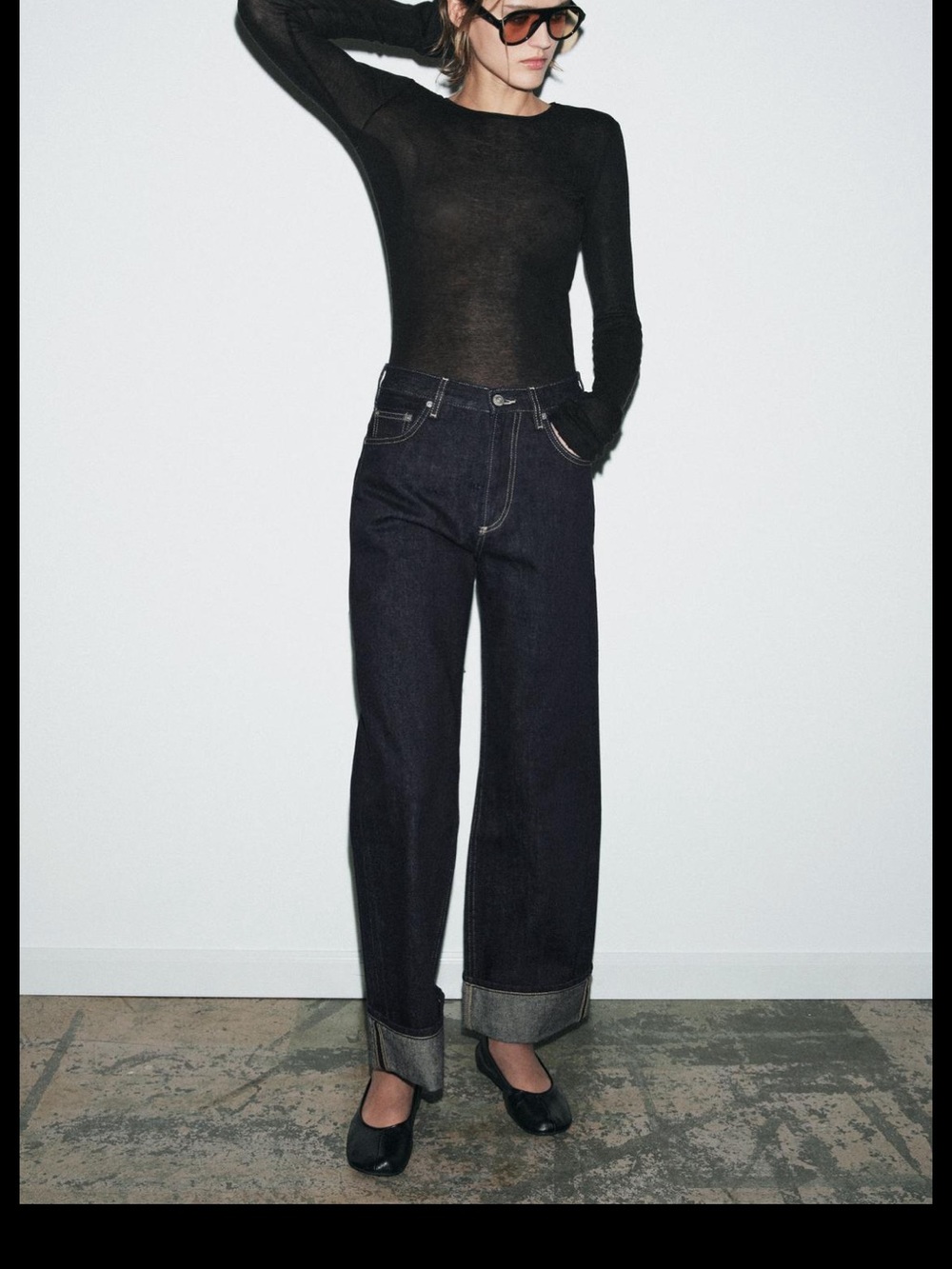 Zara Straight Jeans in Dark Indigo